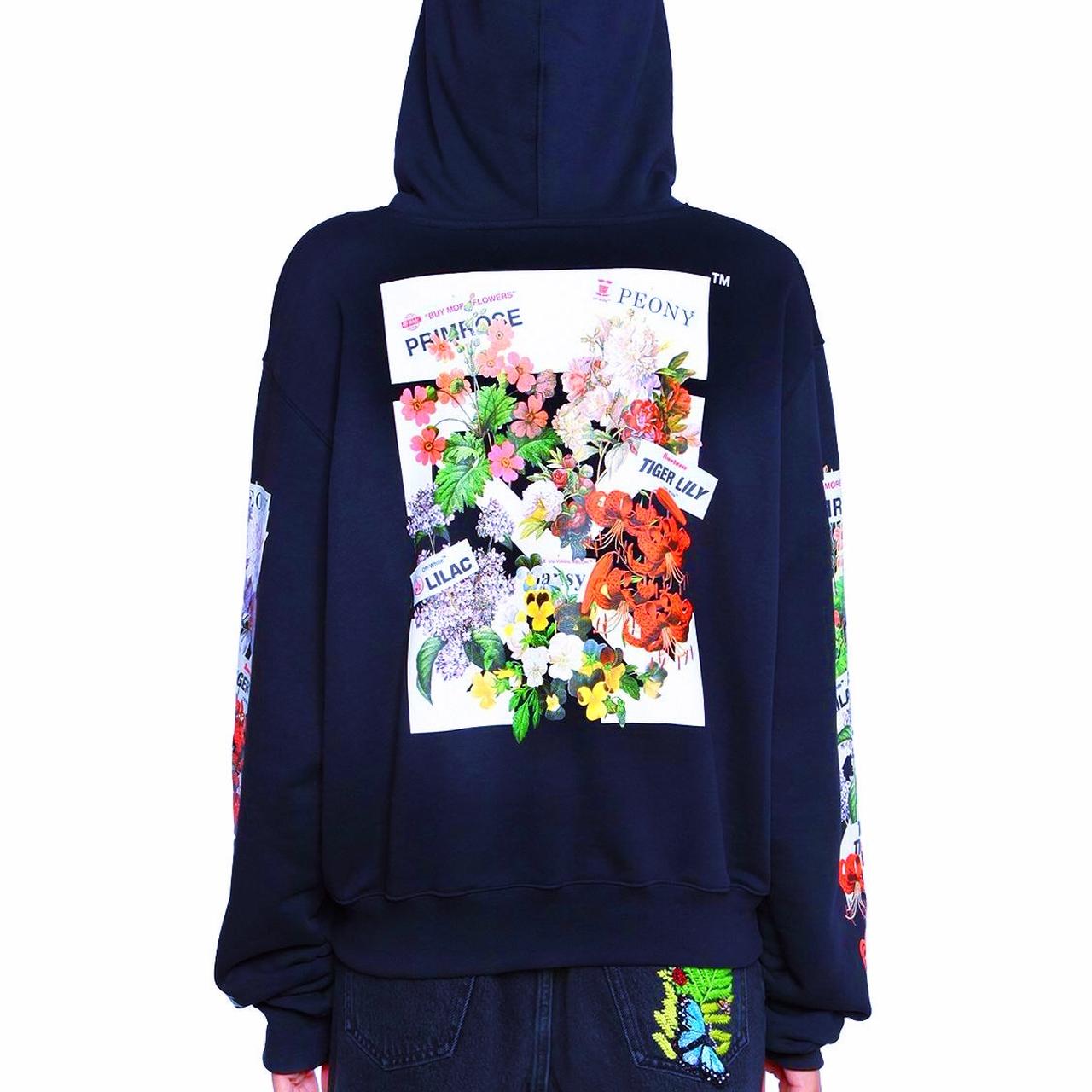 Off white flowers hoodie best sale