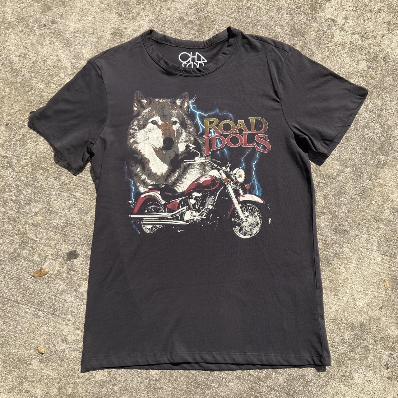 Road Idols lone wolf motorcycle Chaser graphic... - Depop