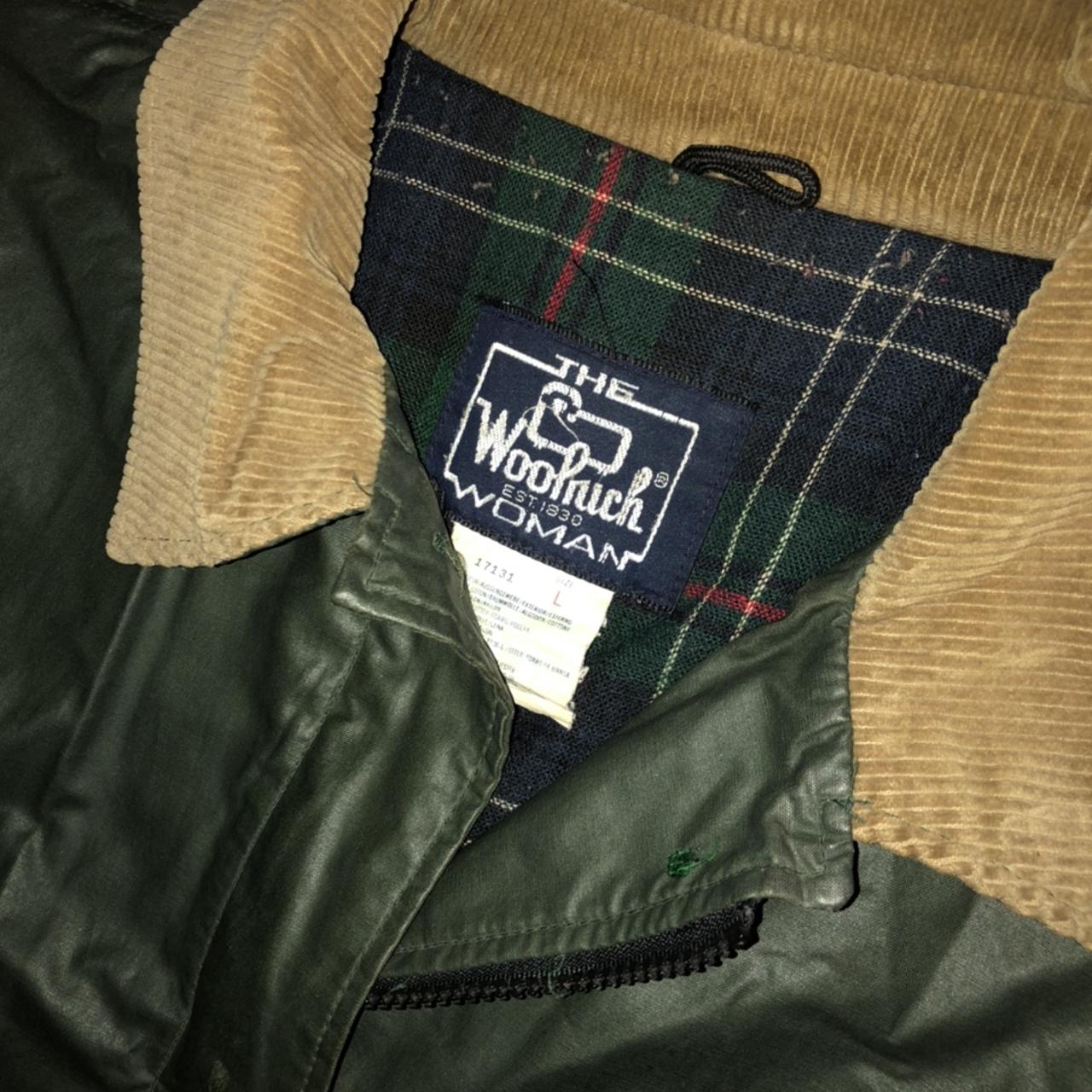 Vintage Woolrich waxed chore jacket with corduroy... - Depop