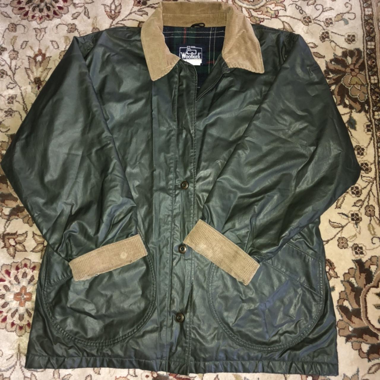 Vintage Woolrich waxed chore jacket with corduroy... - Depop