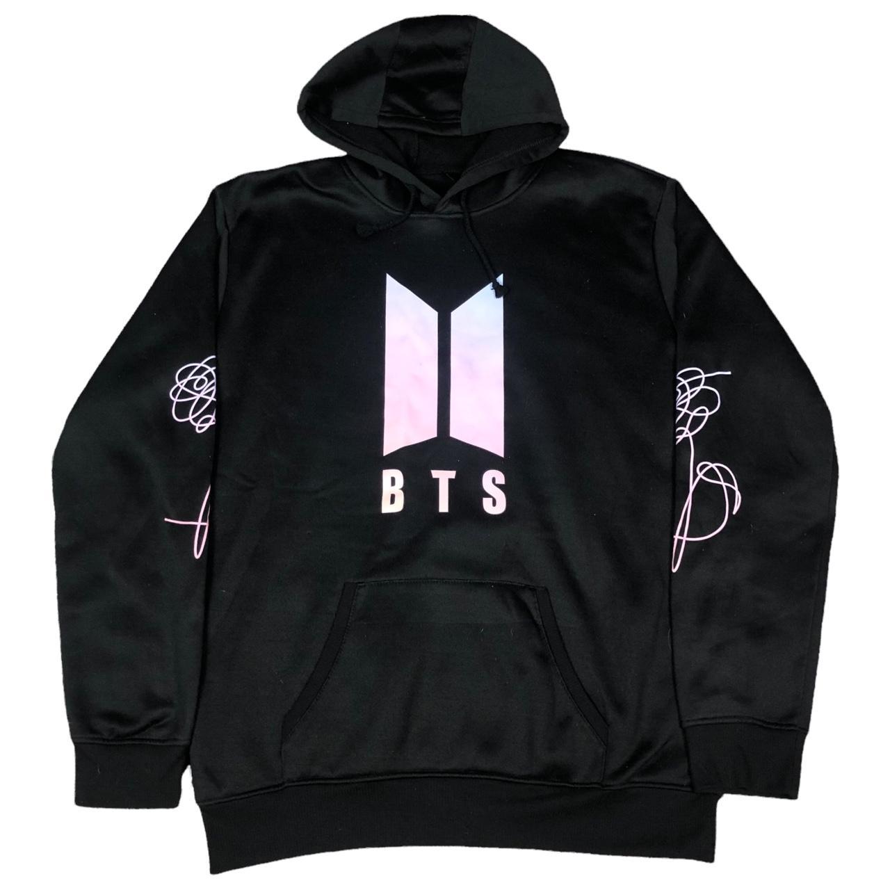 Modern BTS KPop Band Black Hoodie Sweatshirt Adult... - Depop