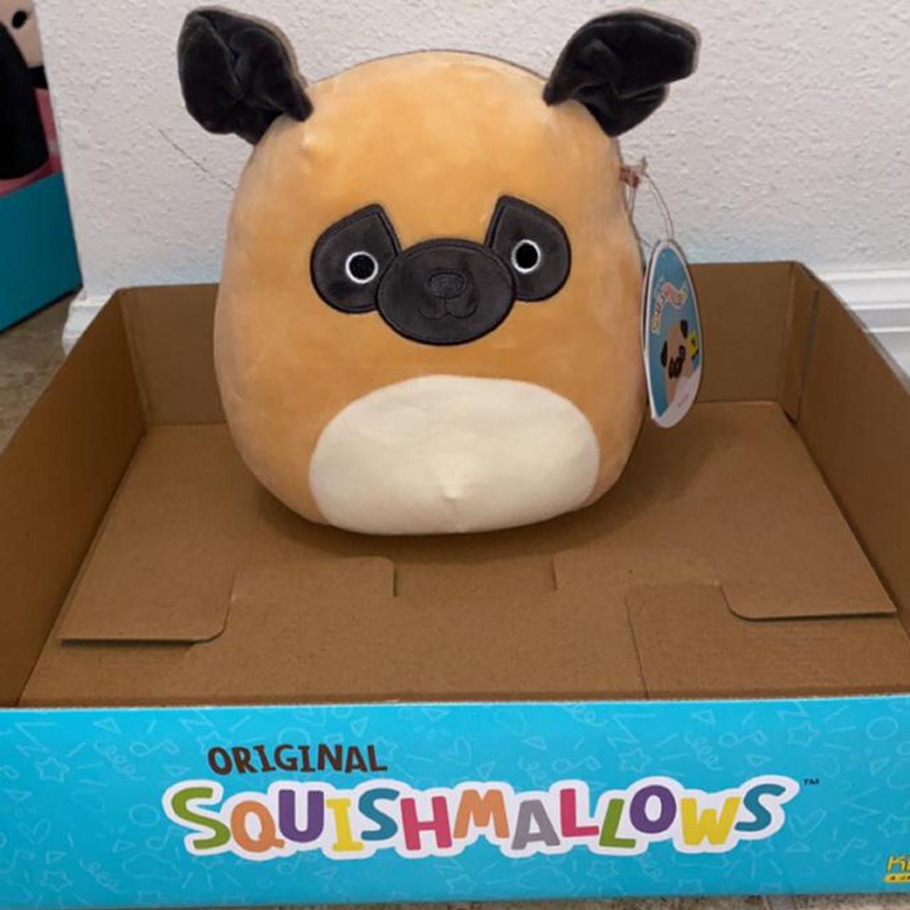 8” Prince Squishmallow NWT Pug Football Player Dog Clip On Regina