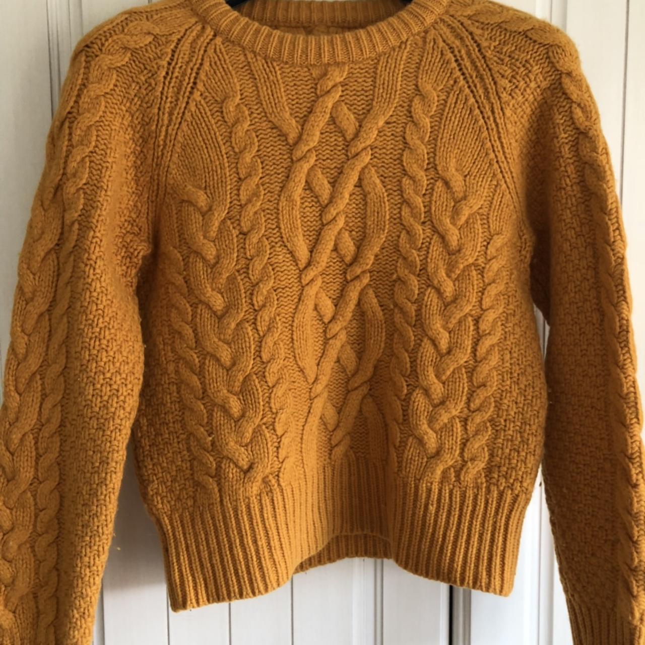 Jack Wills Yellow wool jumper size 10 Depop