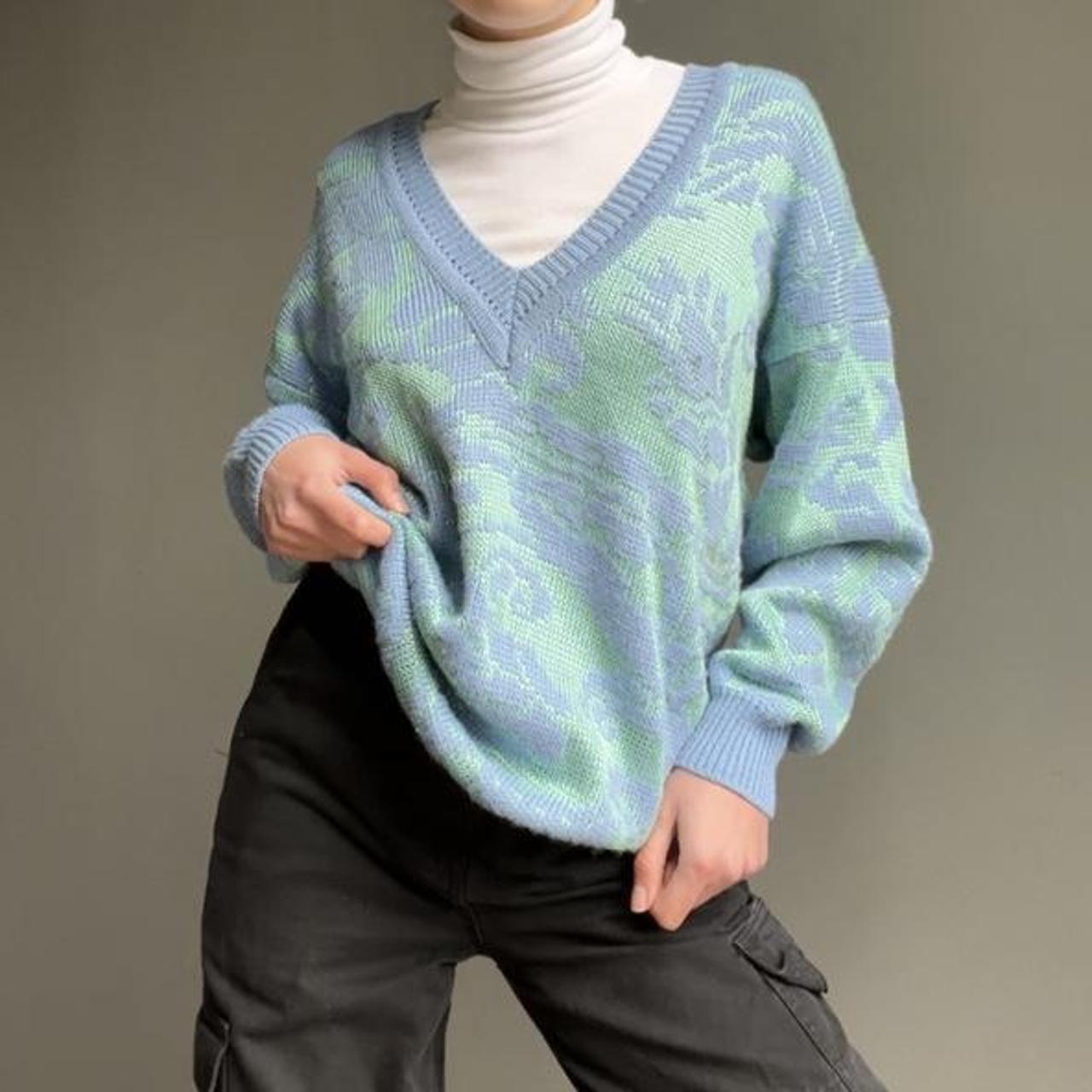 Vintage 90s knit sweater🦋30% wool 40% acrylic 40% Depop