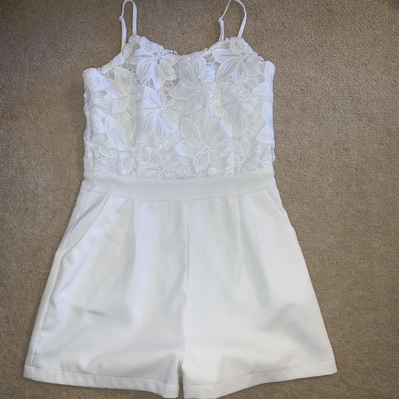 quiz white playsuit