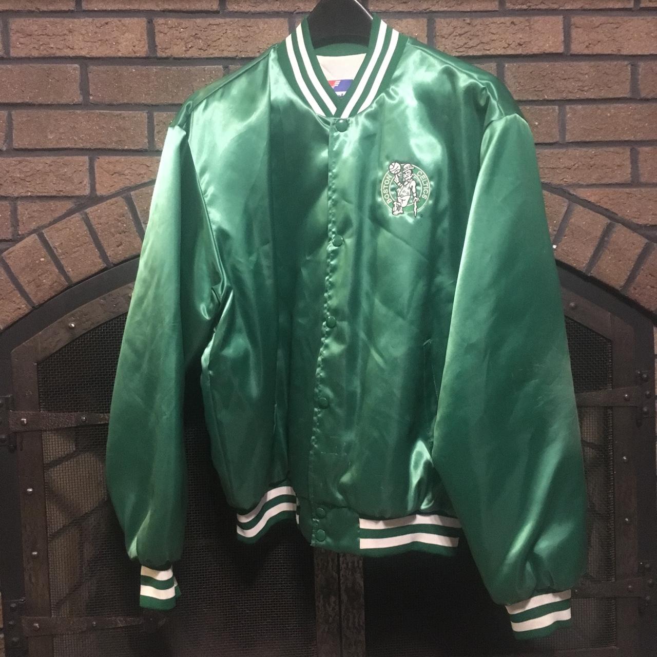 Vintage NBA (Swingster) - Boston Celtics Button-Up Satin Jacket 1980s X-Large