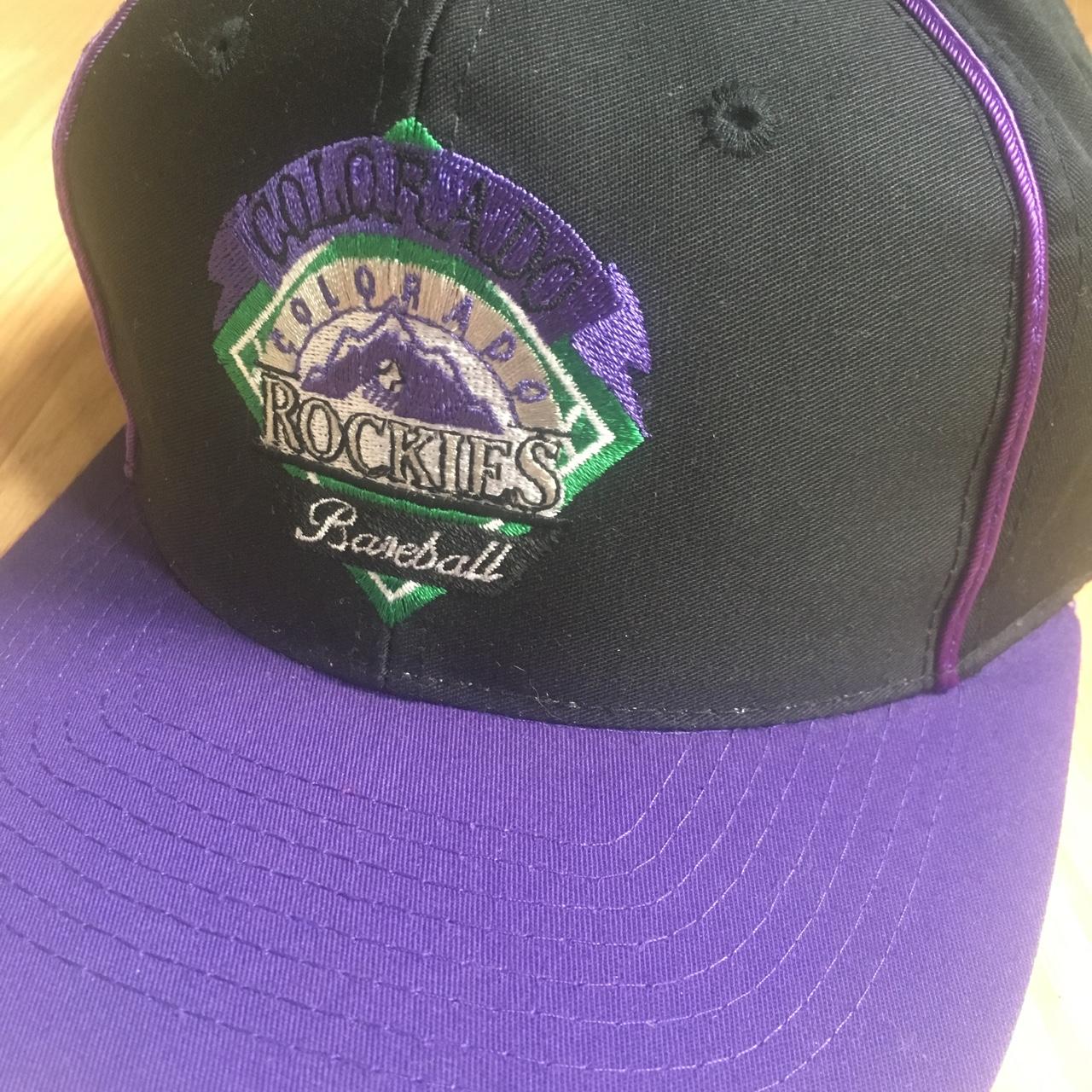 Vintage Logo 7 Colorado Rockies snapback hat in - Depop