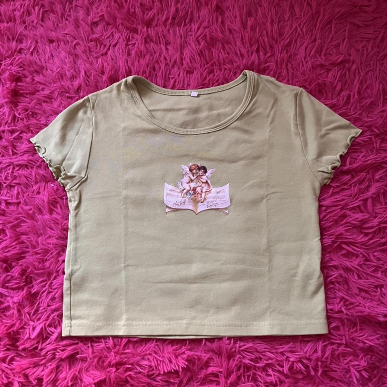 Brandy Melville Women's Green Croptop Depop