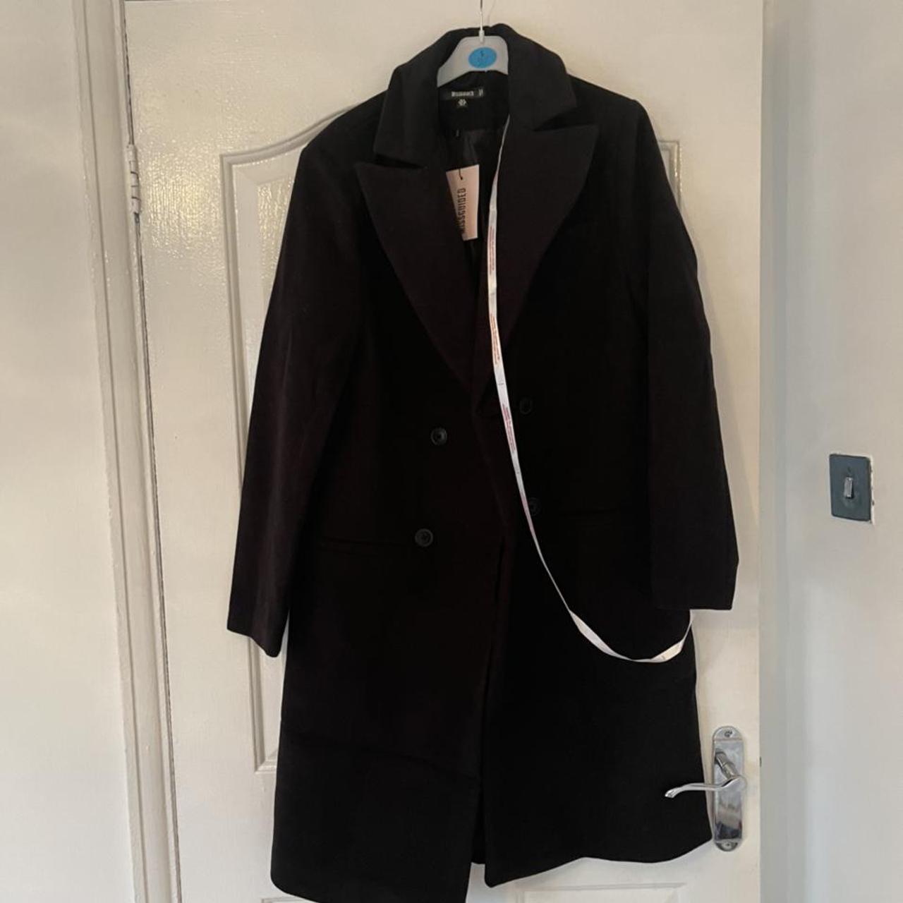 black longline formal coat