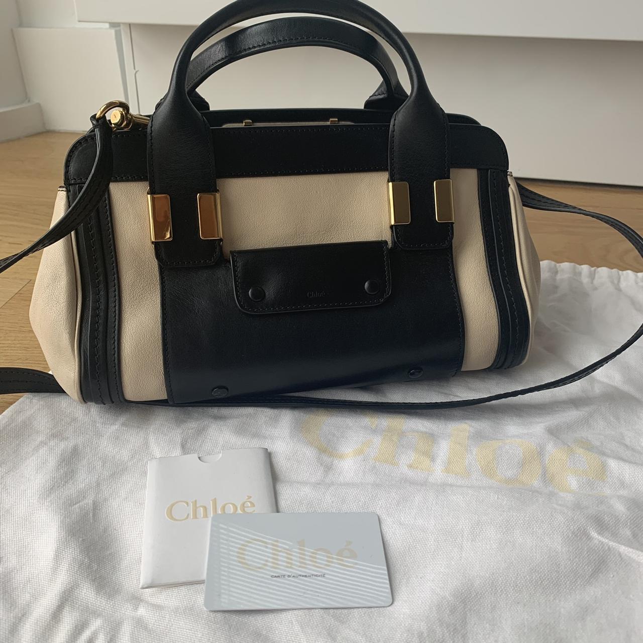 Chloé Alice Medium Shoulder Bag in Husky White Good... - Depop