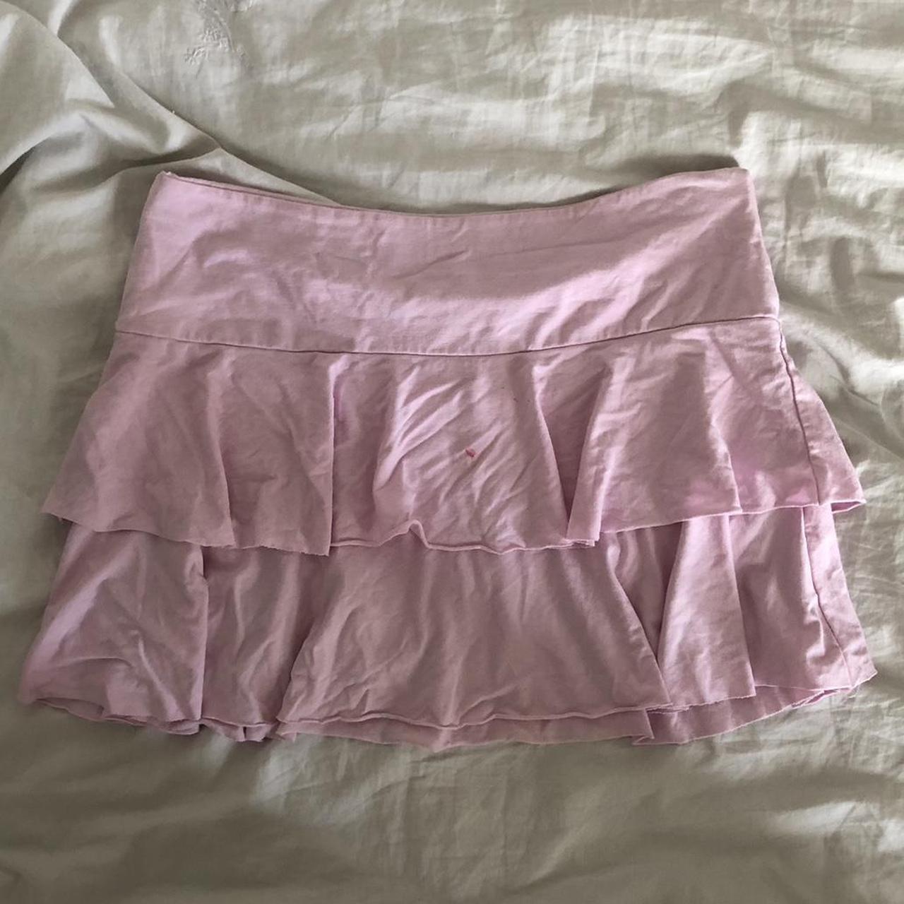 Vintage Baby Pink Ruffle Ra Ra Skirt Ballet Depop