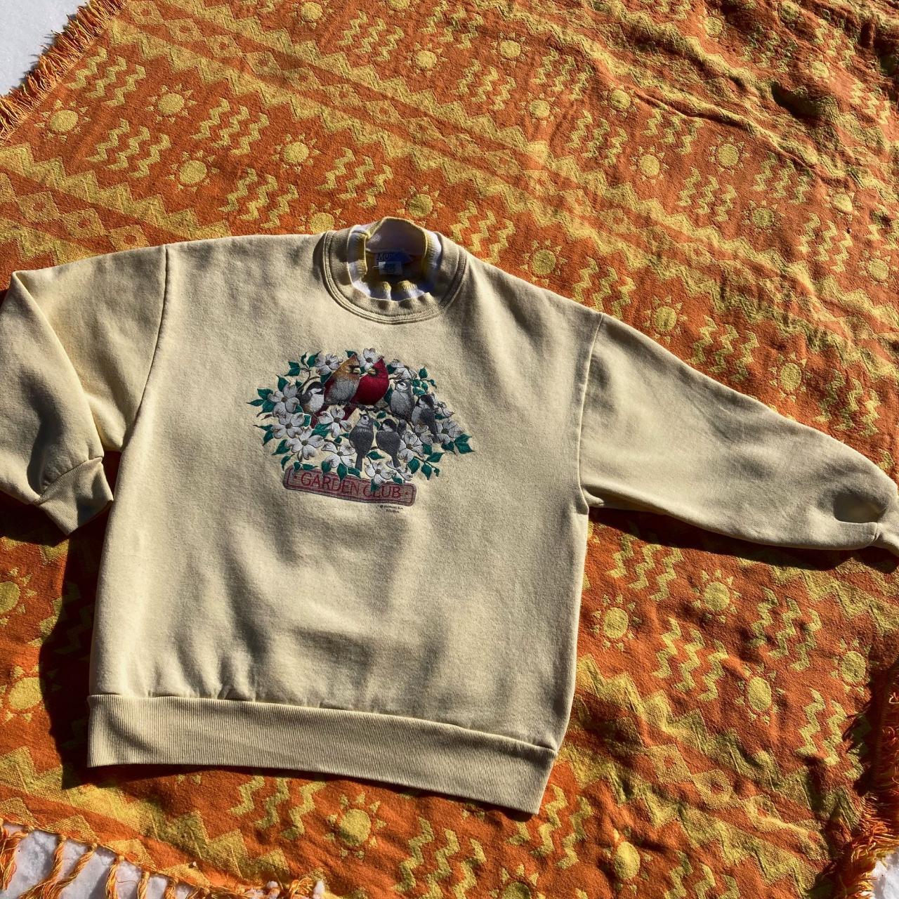 Pastel yellow vintage grandma sweater. Cute... - Depop