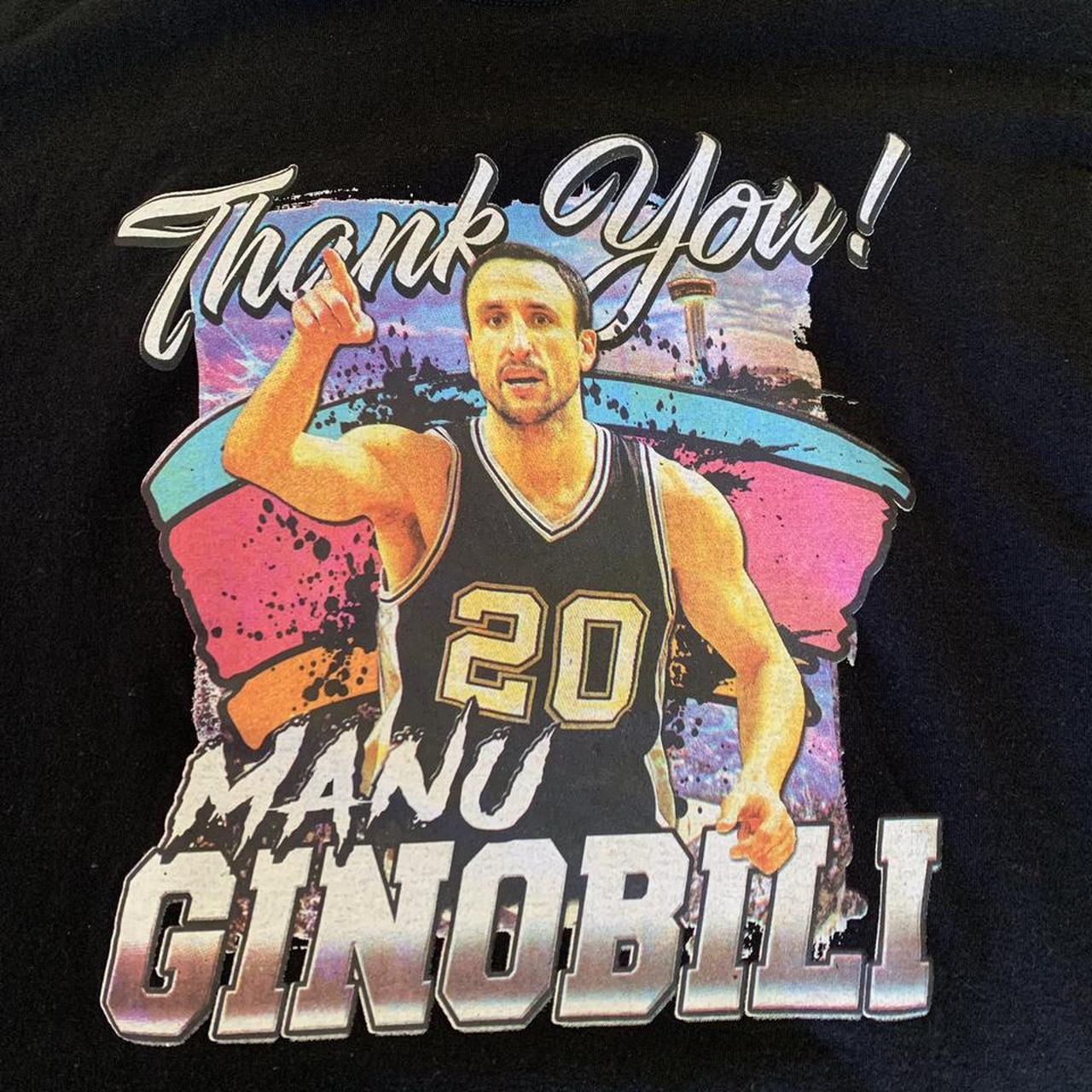 2018 San Antonio Spurs Thank You Manu Ginobili tee 🐐... - Depop