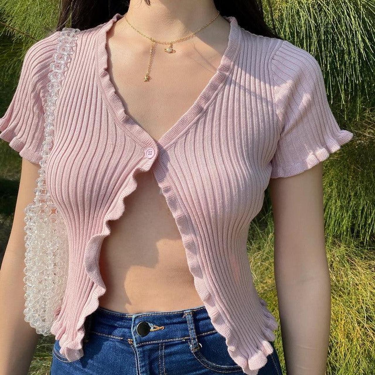 Women S Pink Crop Top Depop