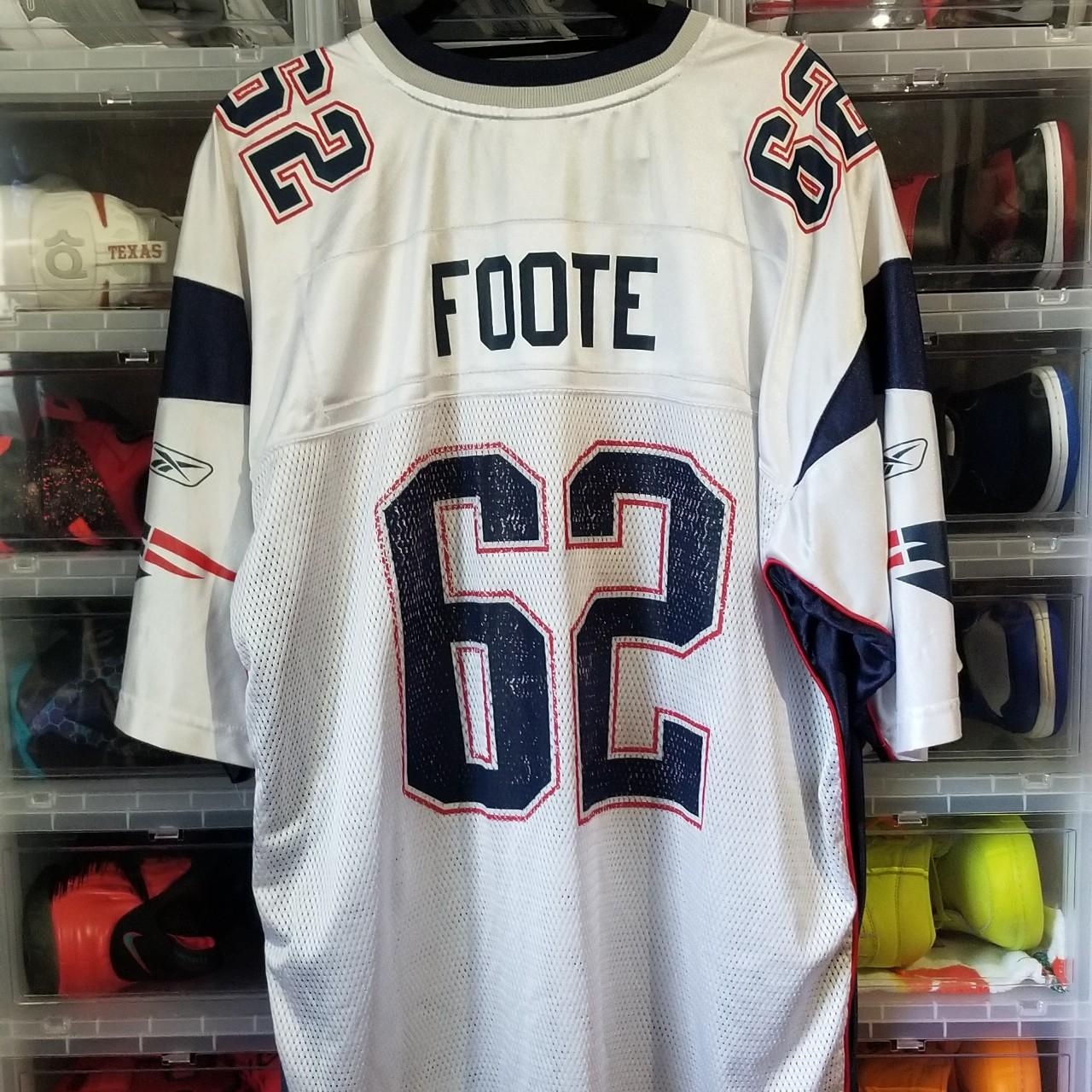 Vintage NFL New England Patriots Foote Jersey #62 - Depop