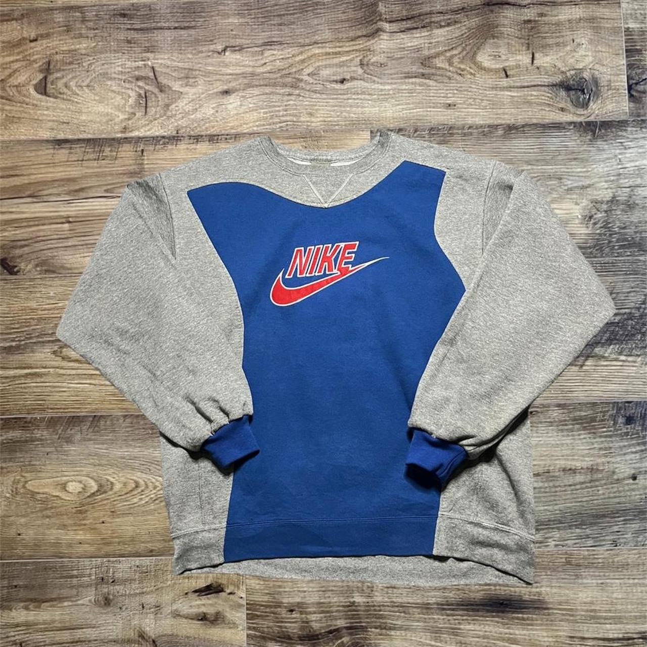 nike red and blue sweatshirt