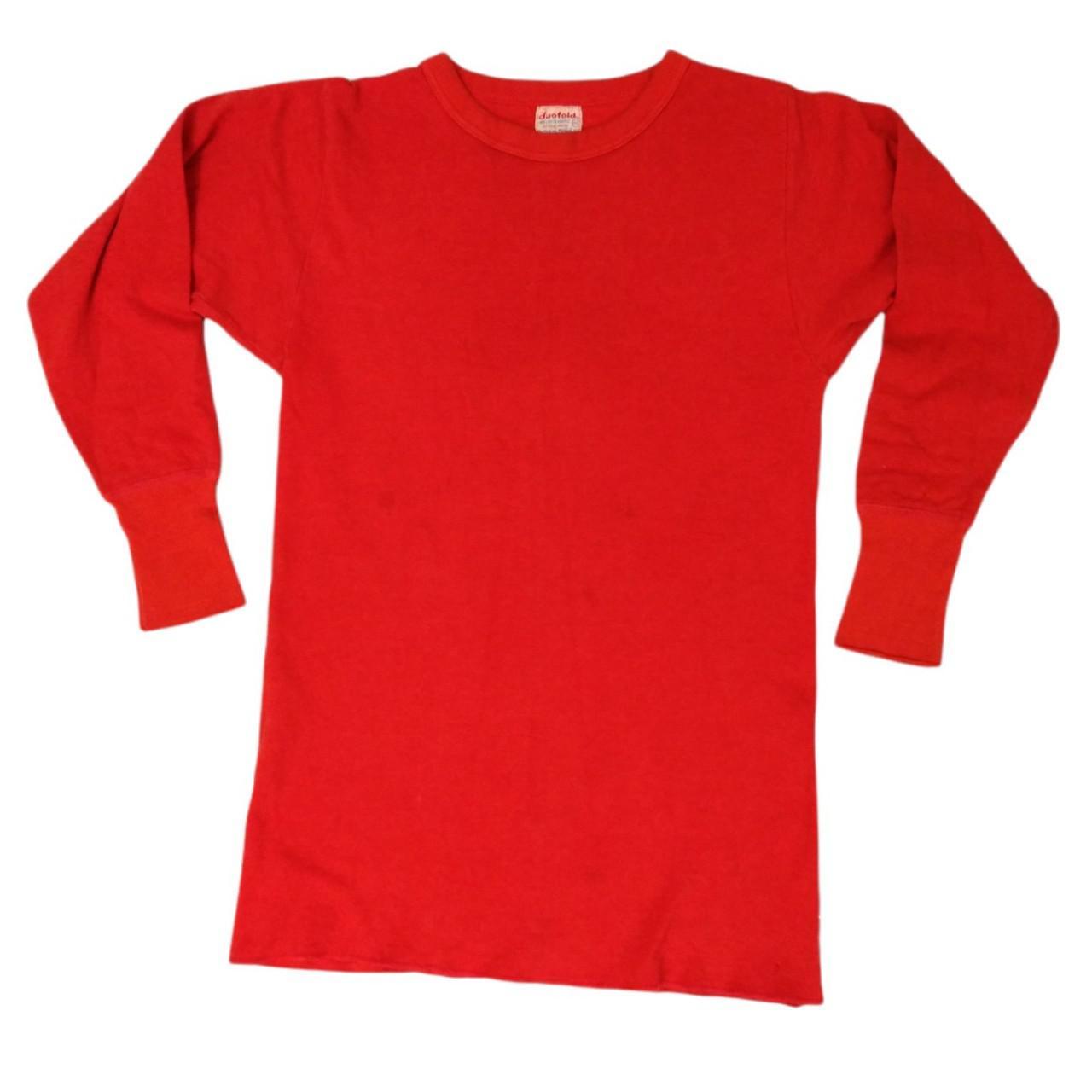 Vintage Duofold red thermal shirt. From the 50's or... Depop
