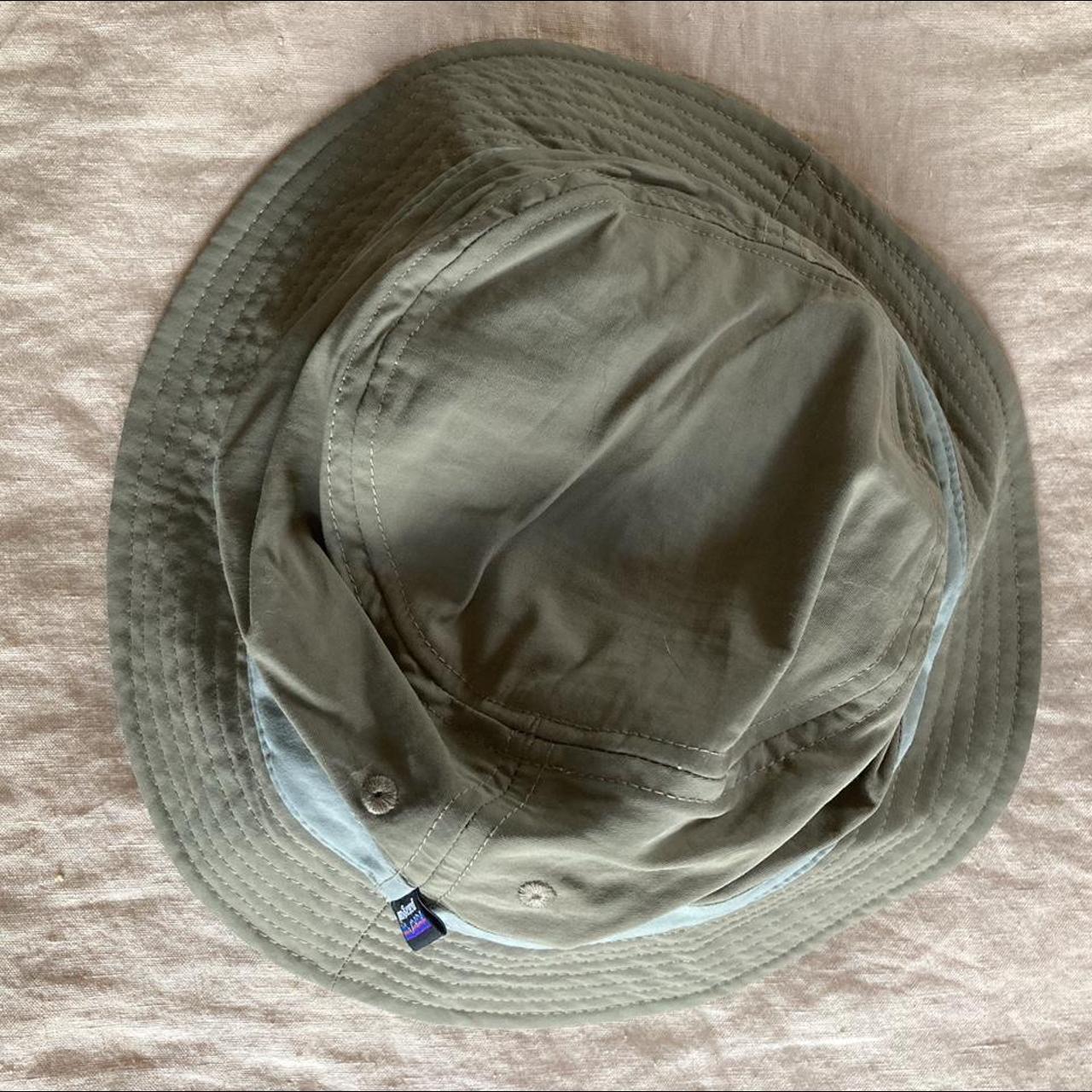 Patagonia bucket hat. Like new, marked a size S. Tan... - Depop