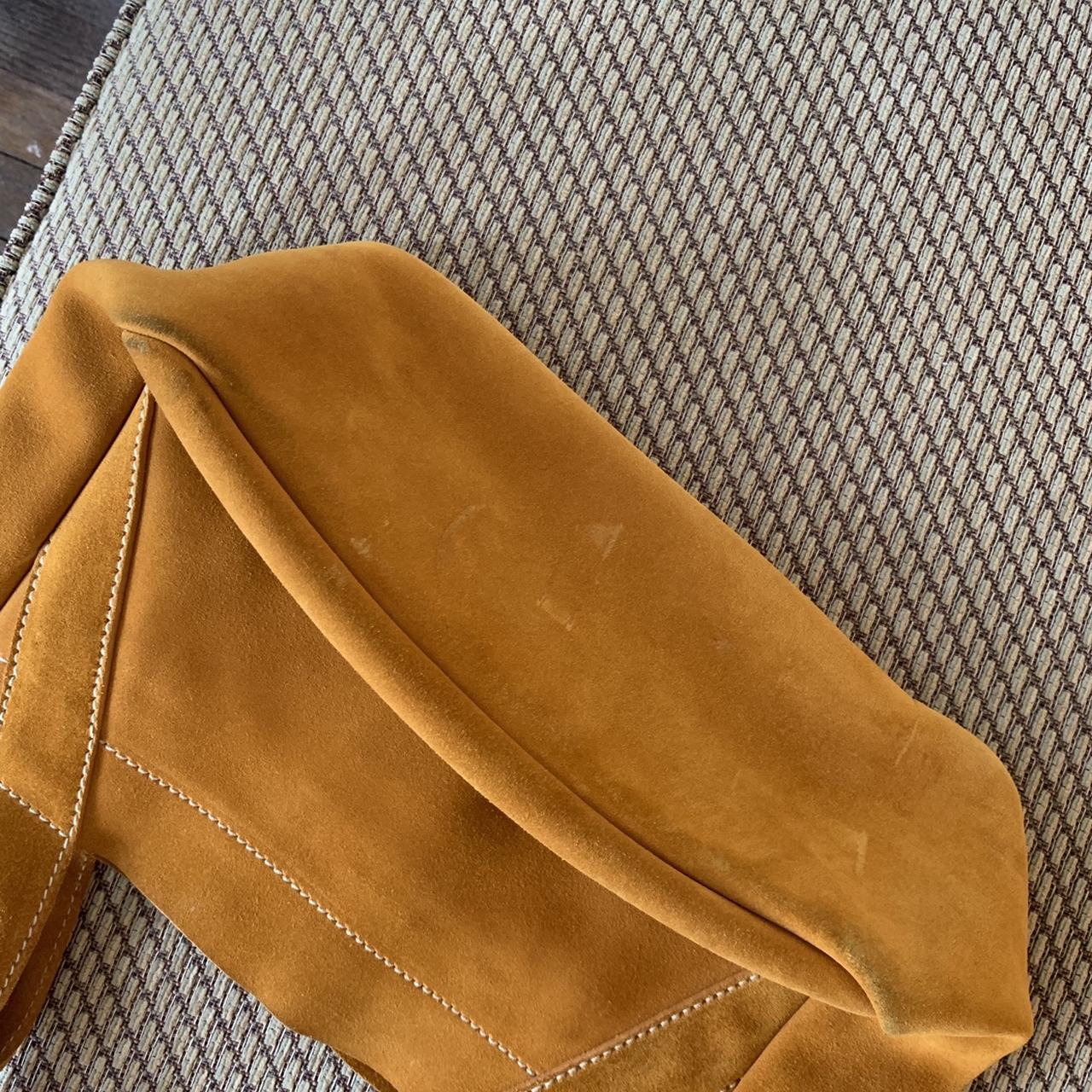 Prada Mustard Yellow Vitello Daino Leather Tote.Hand - Depop