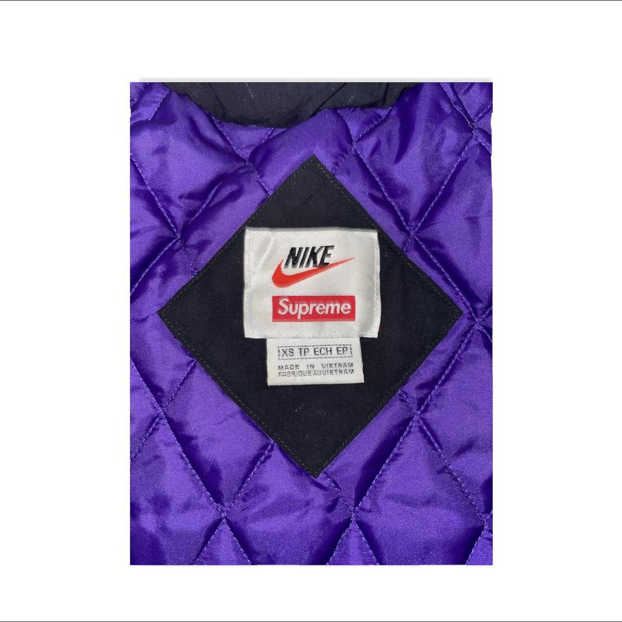 Supreme Nike hooded sport jacket in purple and - Depop