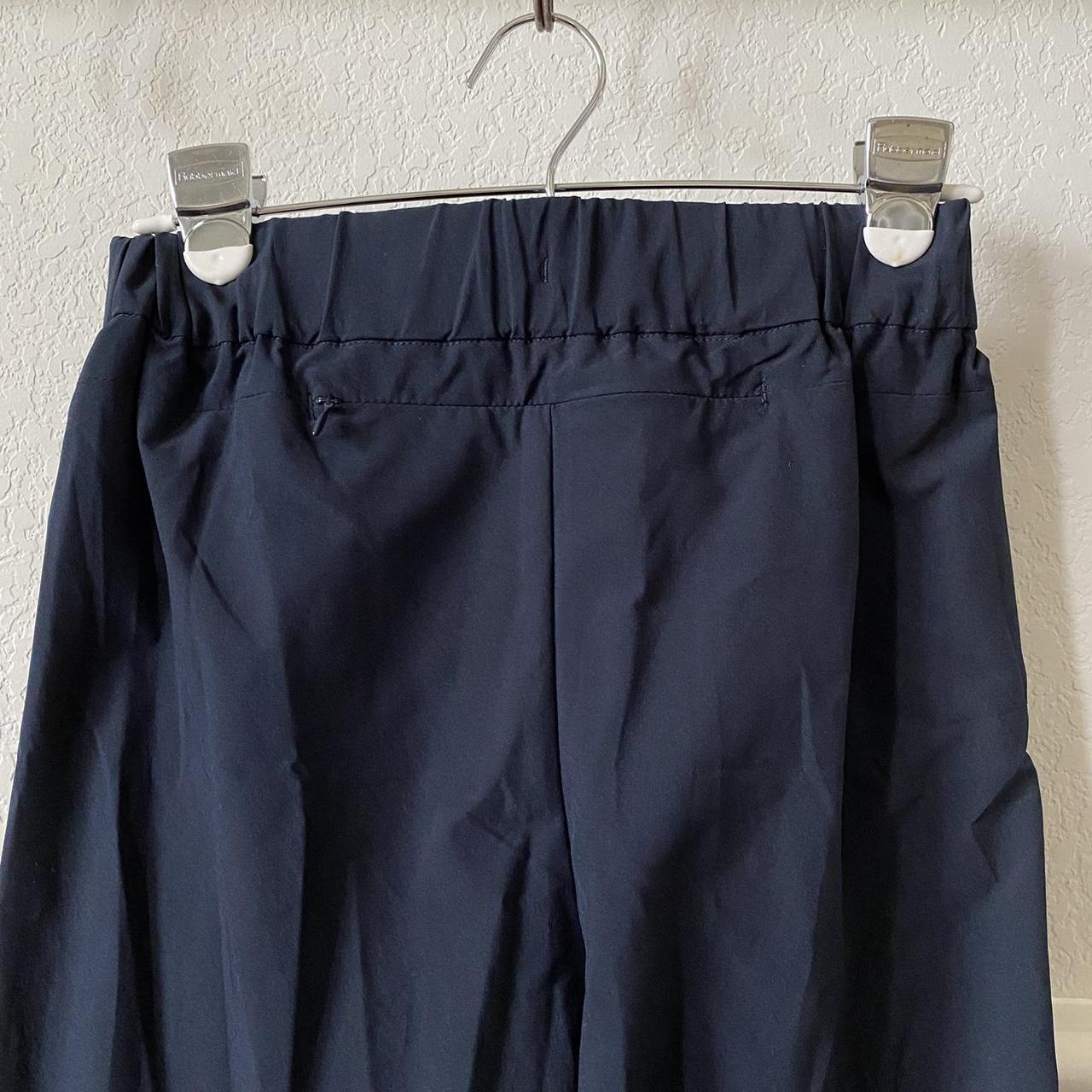 MUJI women’s wide leg work pant in Navy - size... - Depop