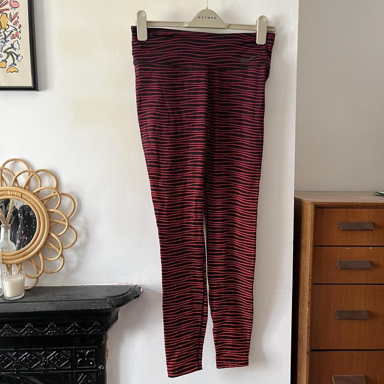 red nike leggins