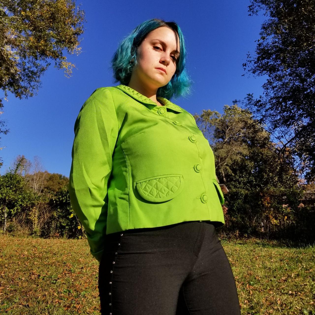 A vintage green blazer by Atlanta designer Janice... - Depop