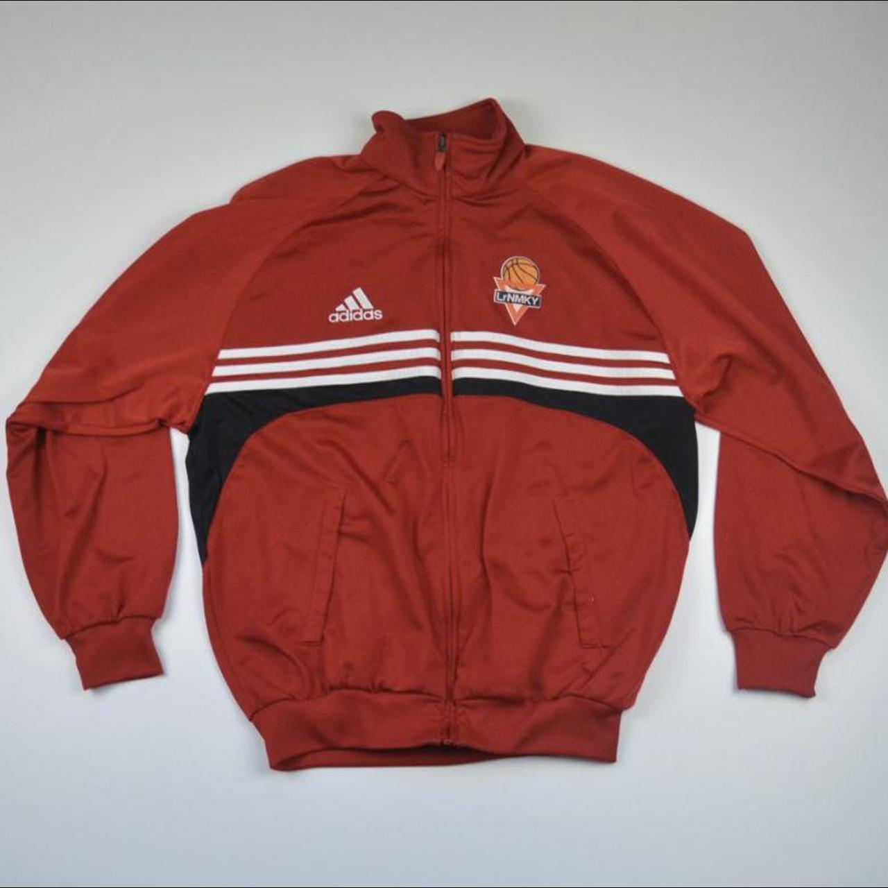 Adidas bb track hot sale jacket red