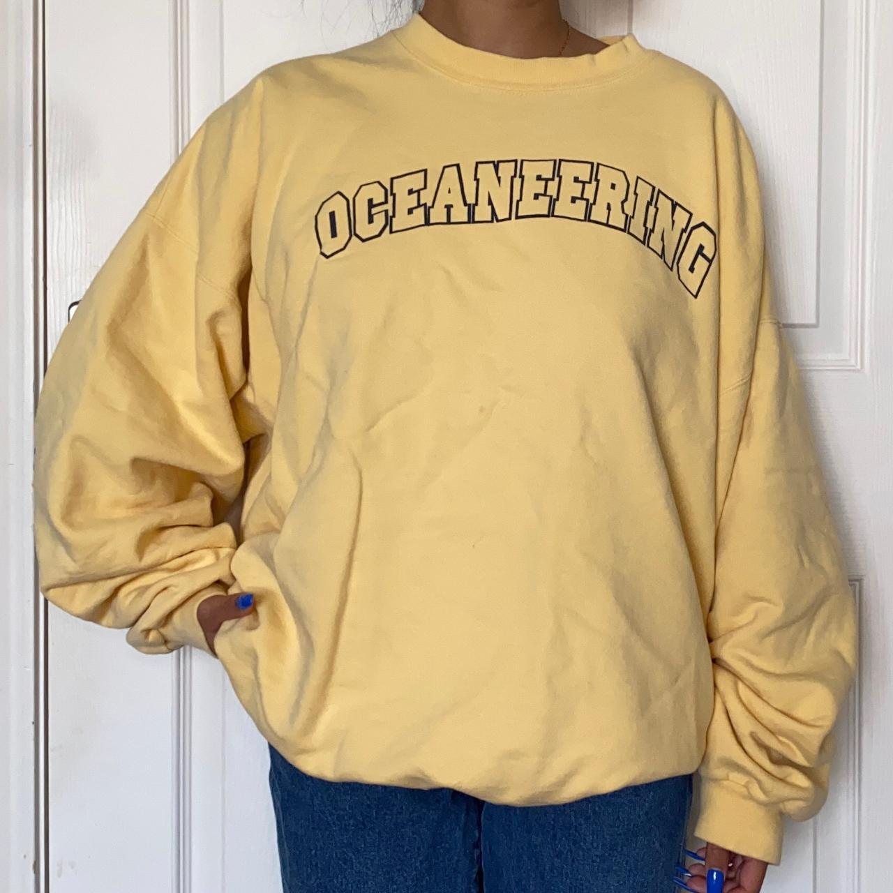 Yellow discount hanes sweatshirt