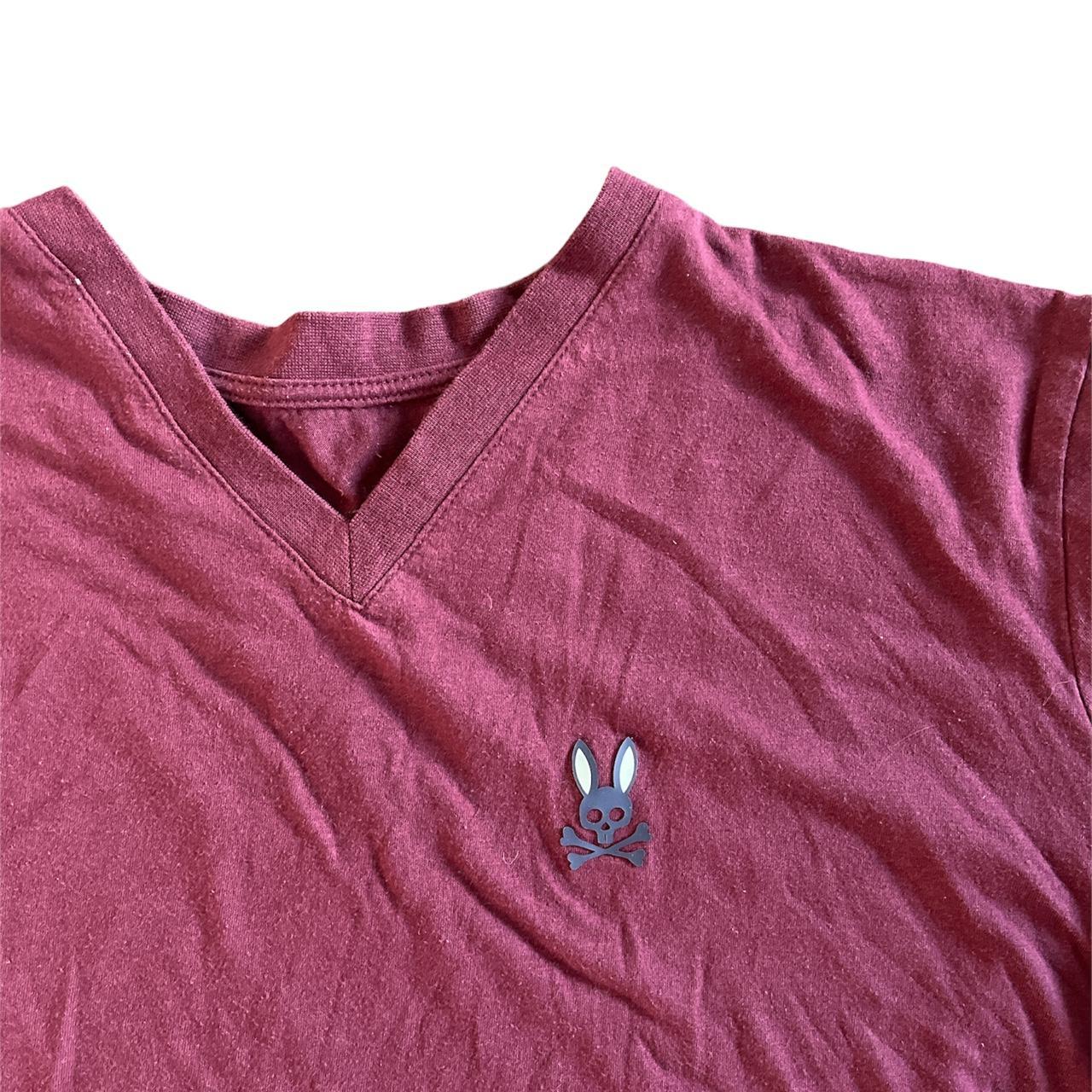 Psycho Bunny Men's Burgundy T-shirt (2)
