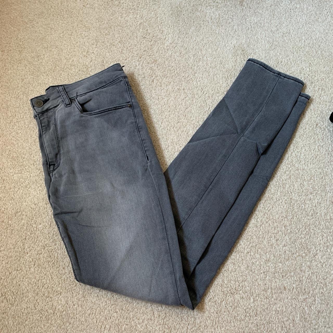 ASOS Men's Grey and Black Jeans Depop