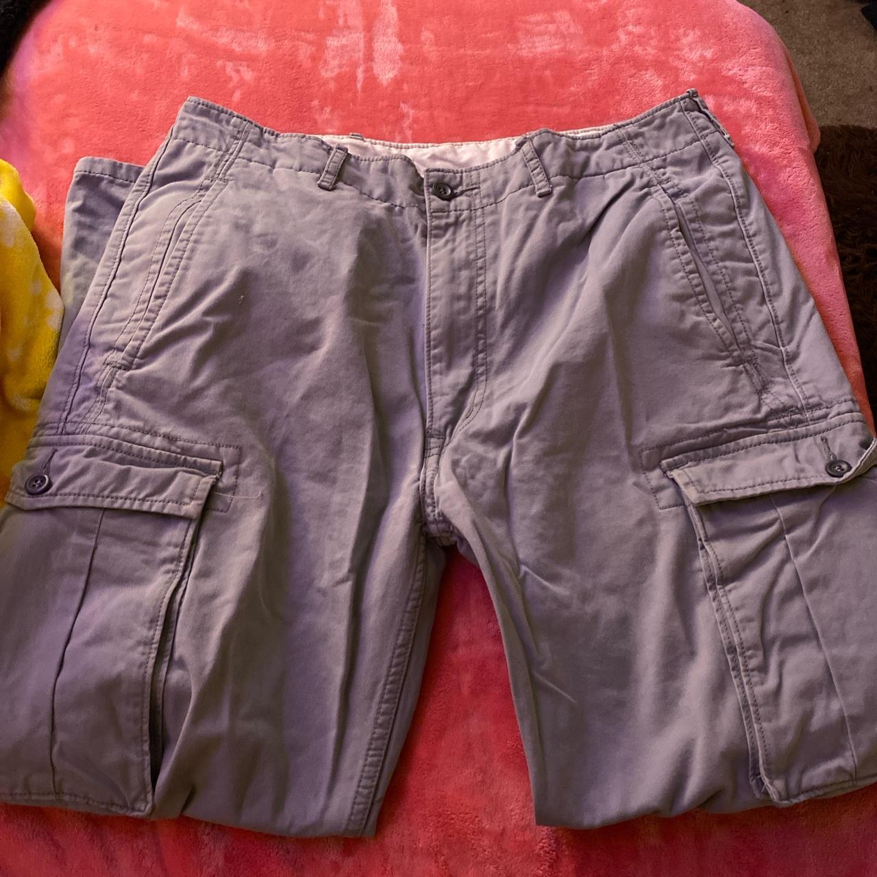 levi cargo pants 33x27 light grey color **tagged... Depop