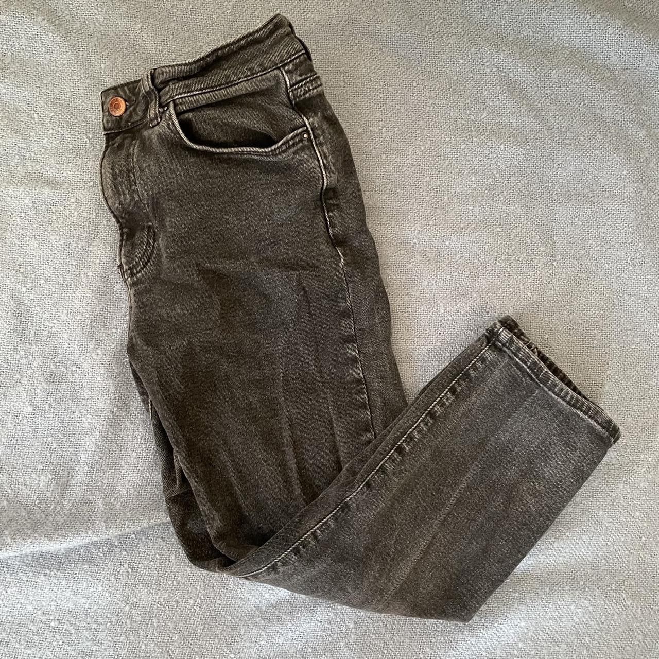 New Look Women's Black and Grey Jeans Depop