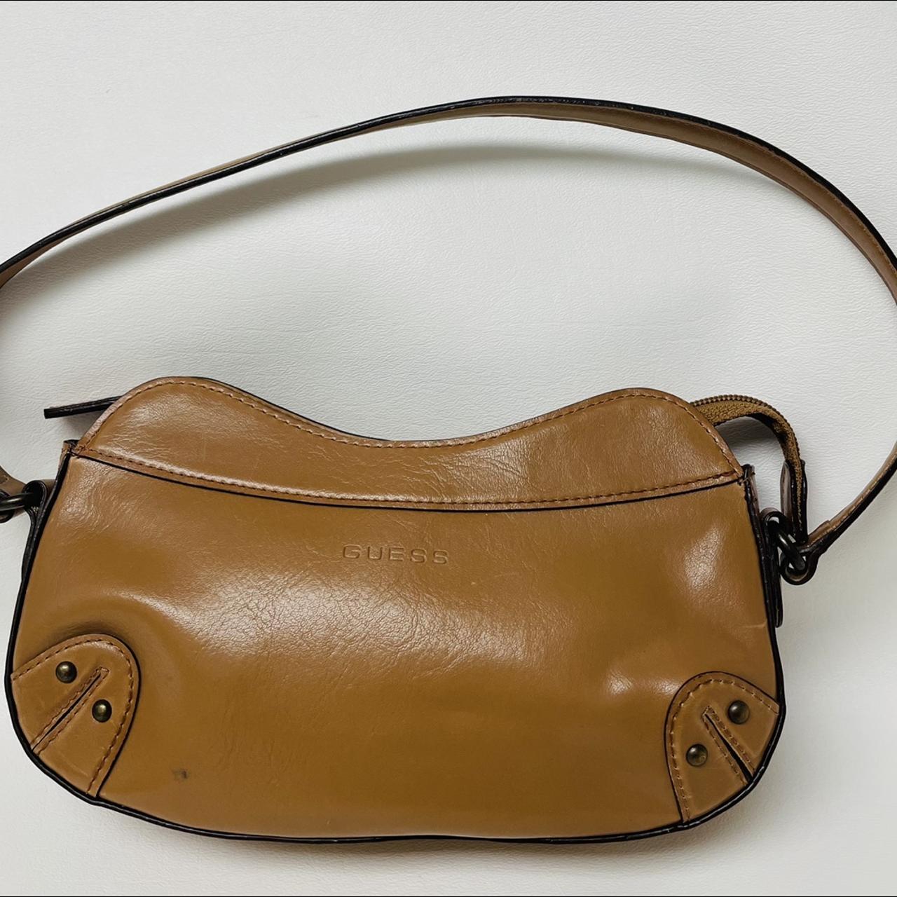 Guess Bags | Vintage GUESS Tan Leather Mini Handbag.... - Depop