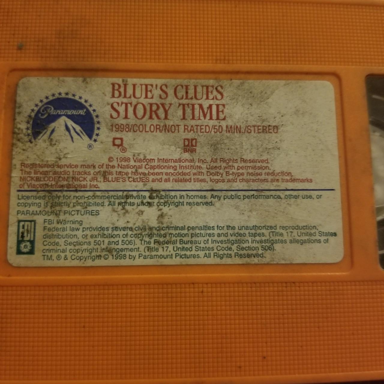 Blues Clues Story Time Vhs Depop