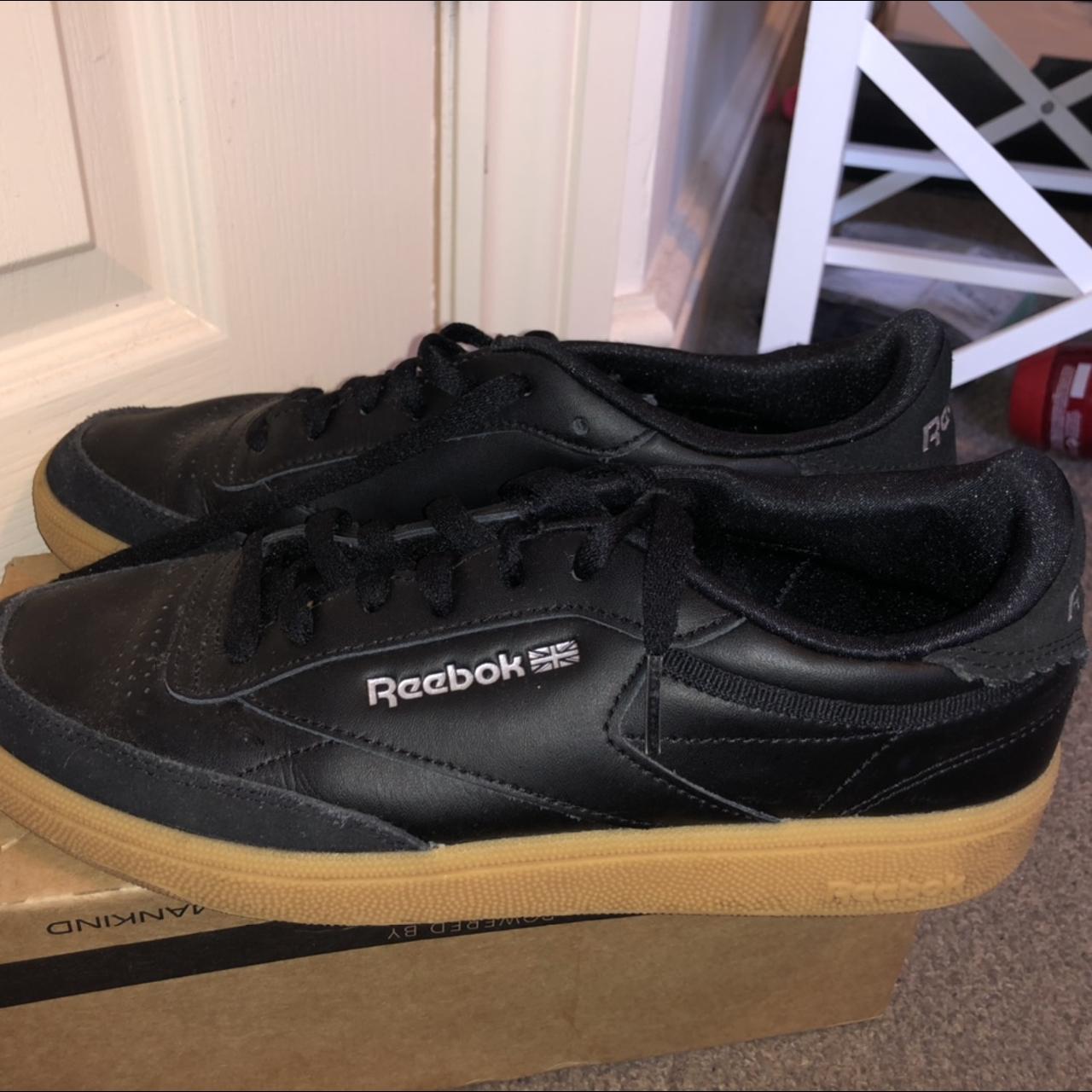 reebok classic black suede gum sole