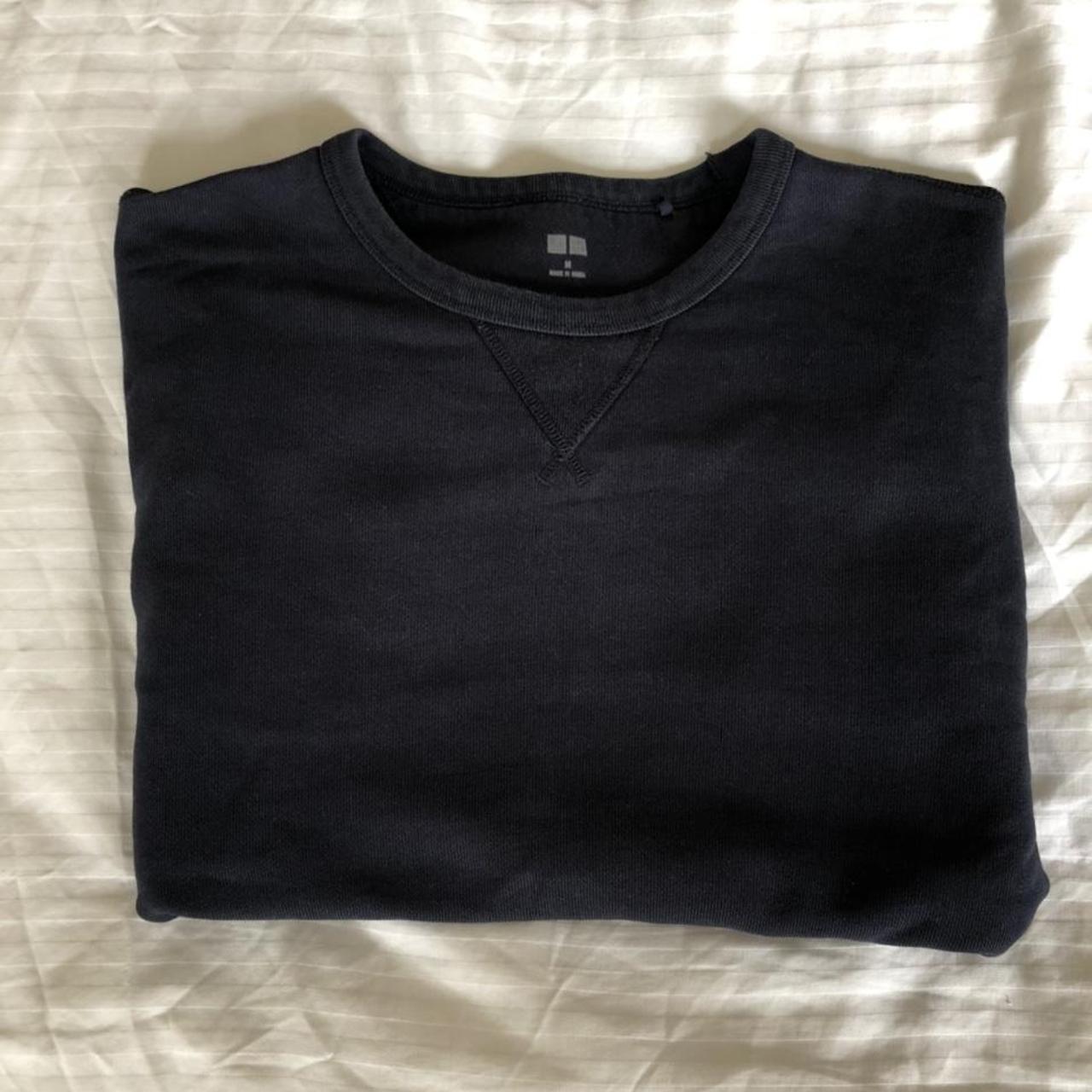 Uniqlo Navy Jumper Sweatshirt - Depop