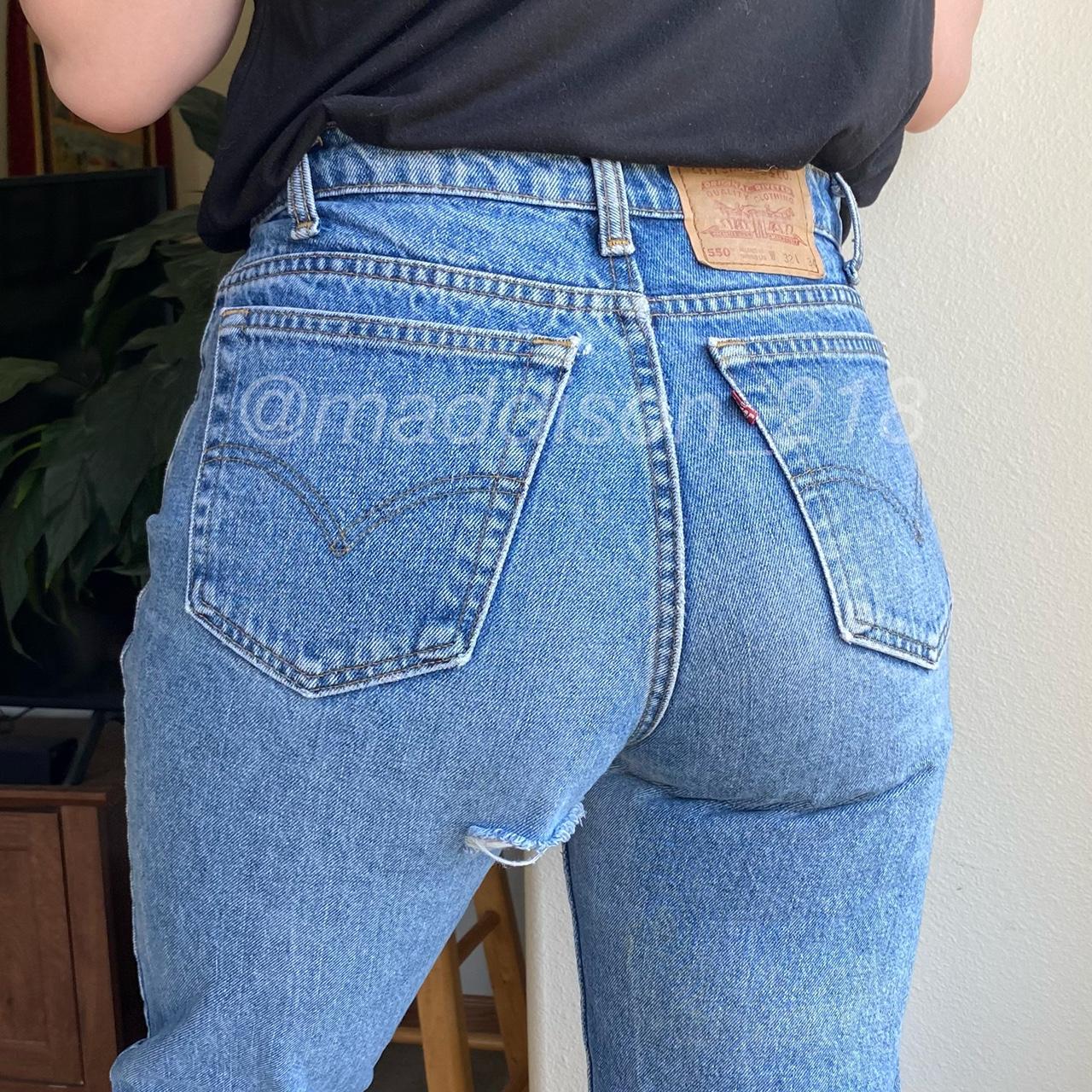 levis with rip under bum