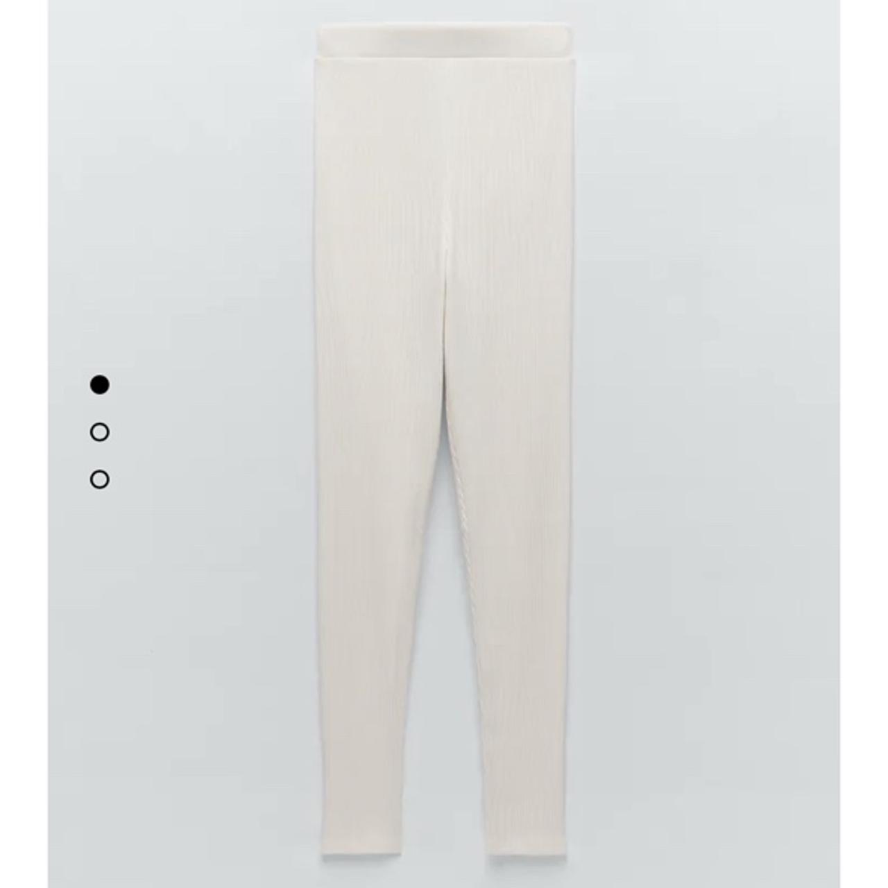 Ribbed leggings from Zara, so cute but selling as - Depop