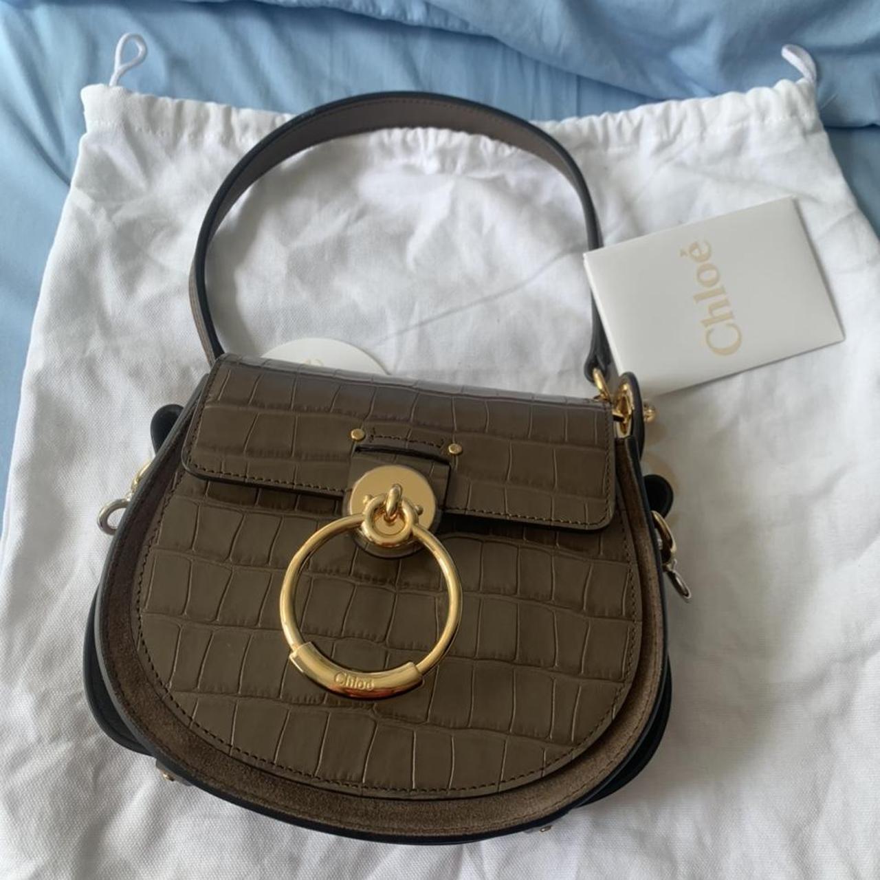 Chloe Shouder bag suede and crocodile leather BNWT... - Depop