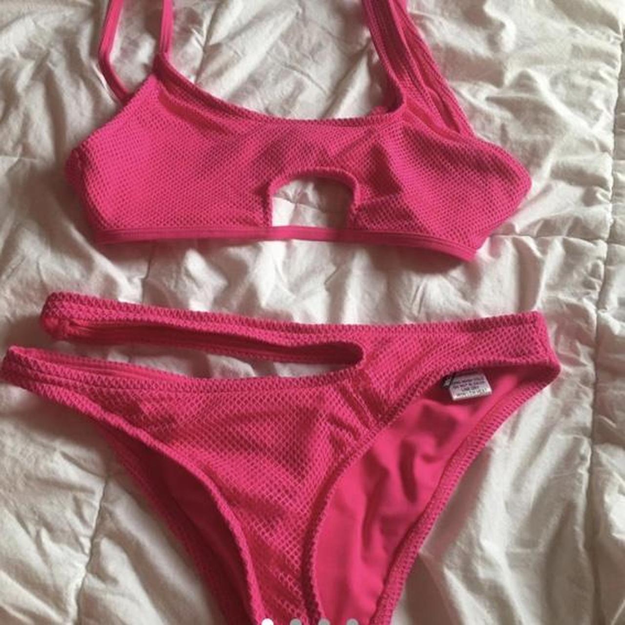 Fashion Nova Women's Pink Bikinisandtankinisets Depop