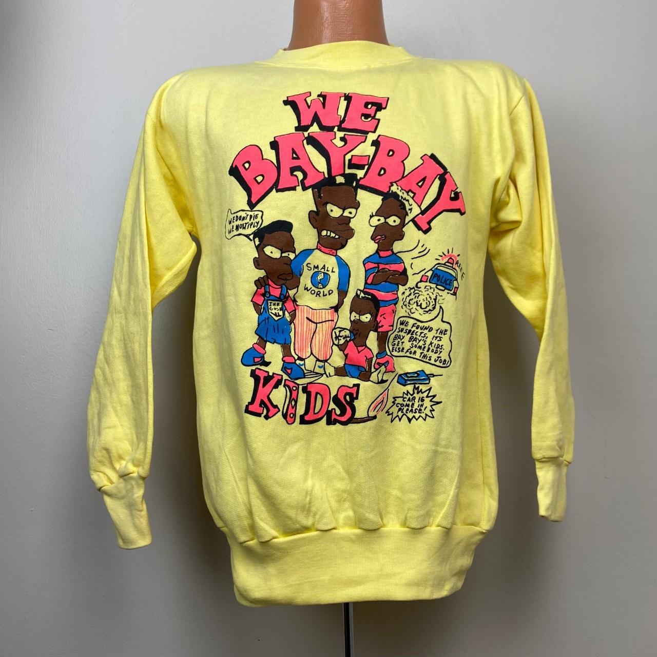 Vintage 1990s We Bay Bay Kids Sweatshirt, Hot Sweats... - Depop
