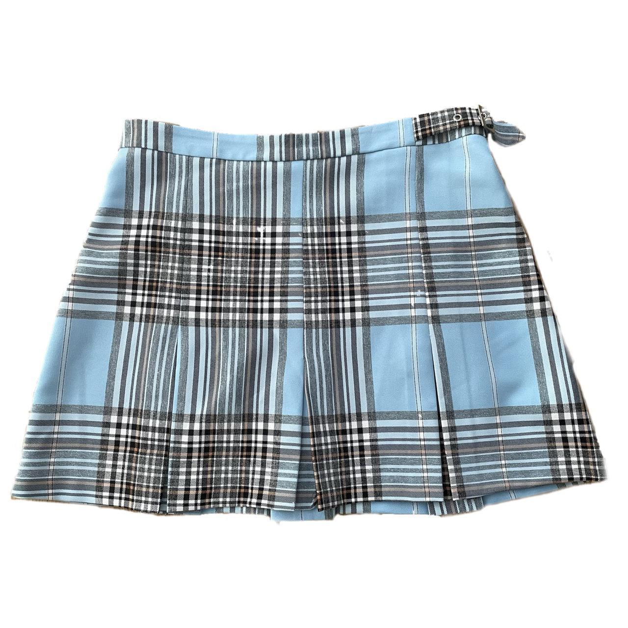 Urban outfitters 2024 blue plaid skirt