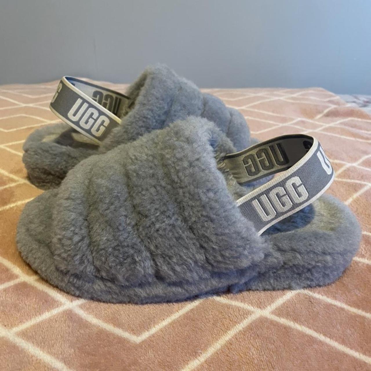 Grey ugg deals sliders