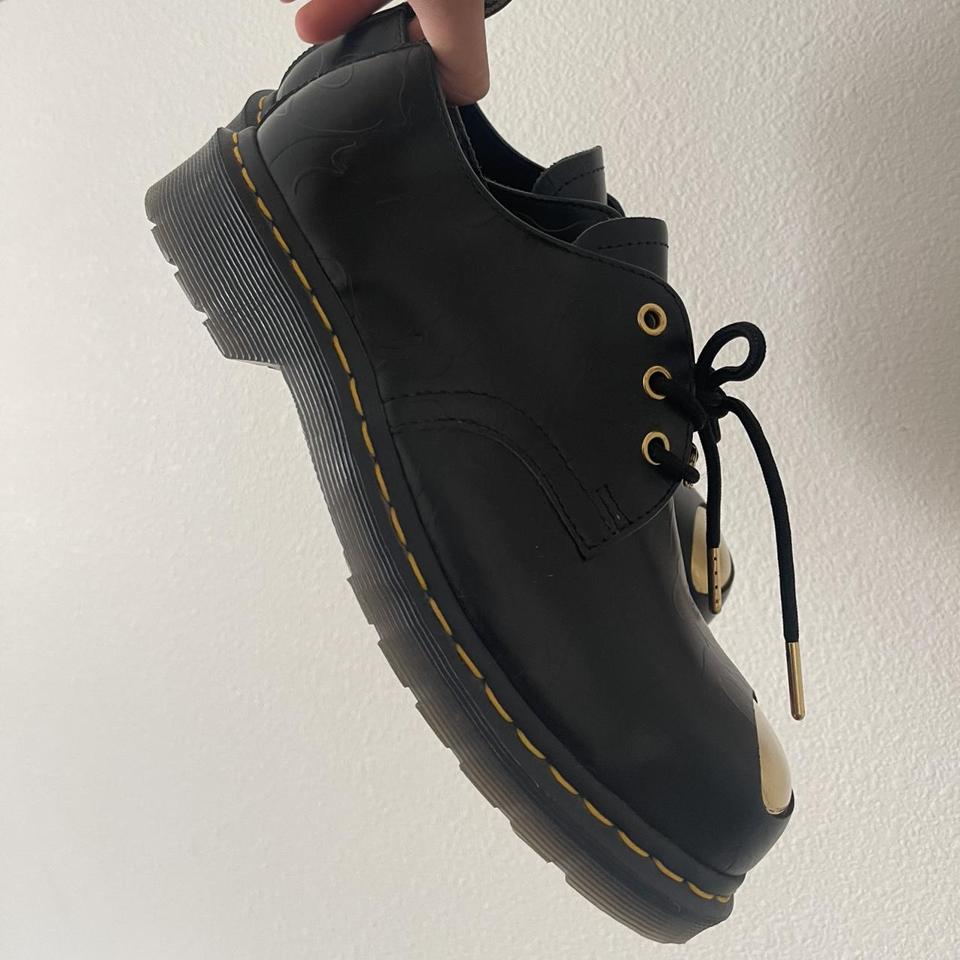 Dr Martens x Bape smooth emboss 1461 gold toe size. Depop