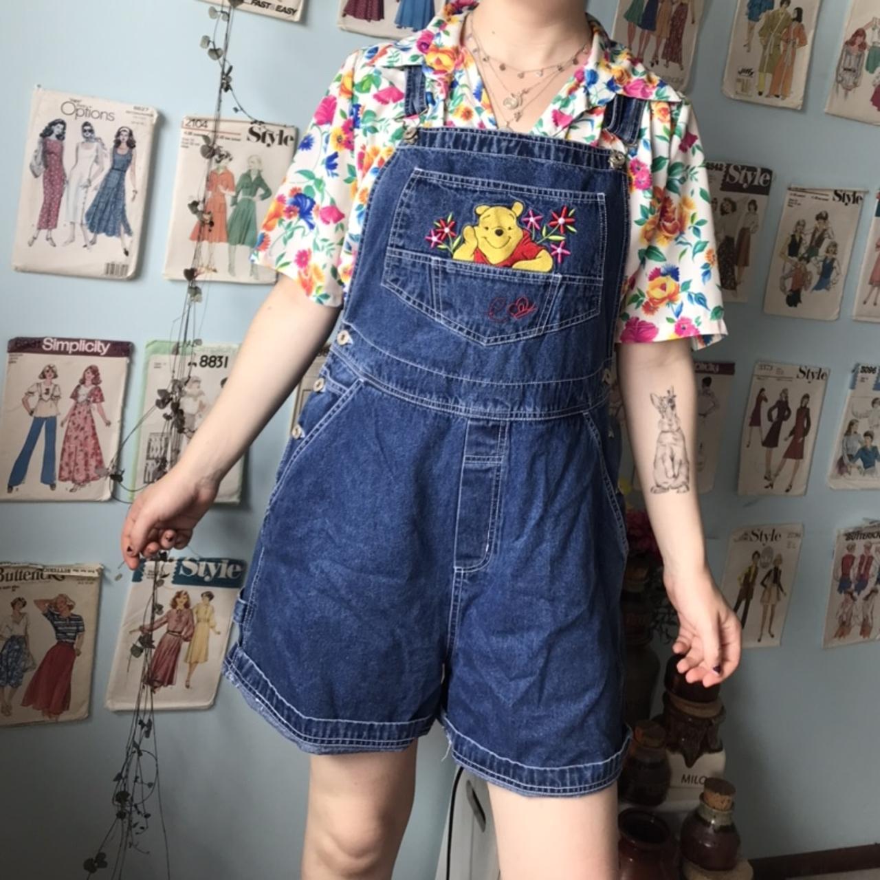 Winnie the pooh overall hot sale shorts