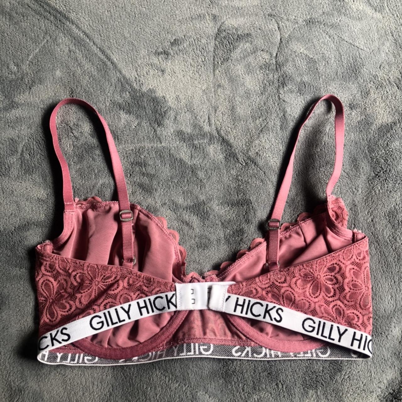 Gilly Hicks unlined balconette bra - 32DD - Pink - Depop