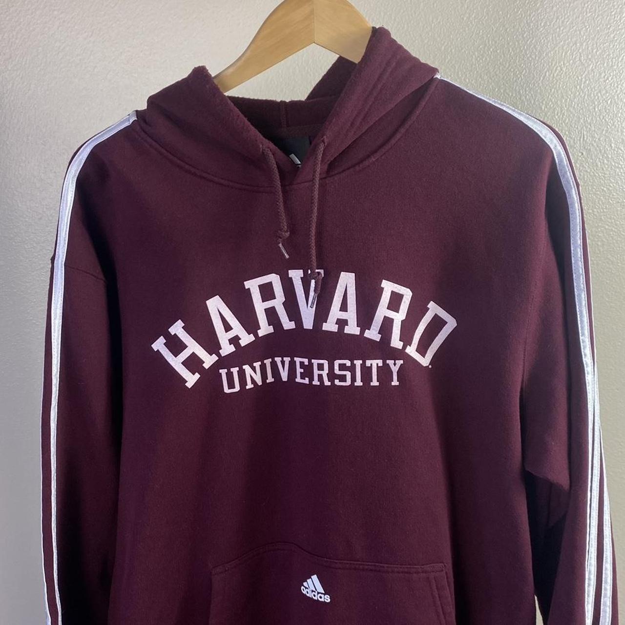 Harvard University Adidas Pullover Hoodie 31”... - Depop