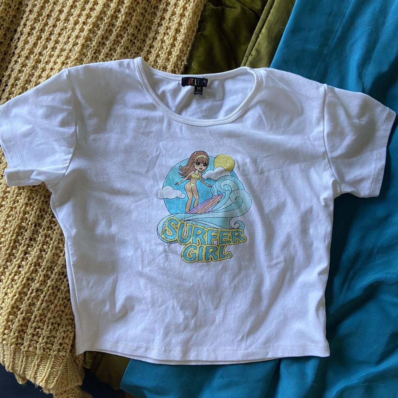 🌊 Delia’s Surfer Girl baby tee! size medium 🏄‍♀️so so... Depop