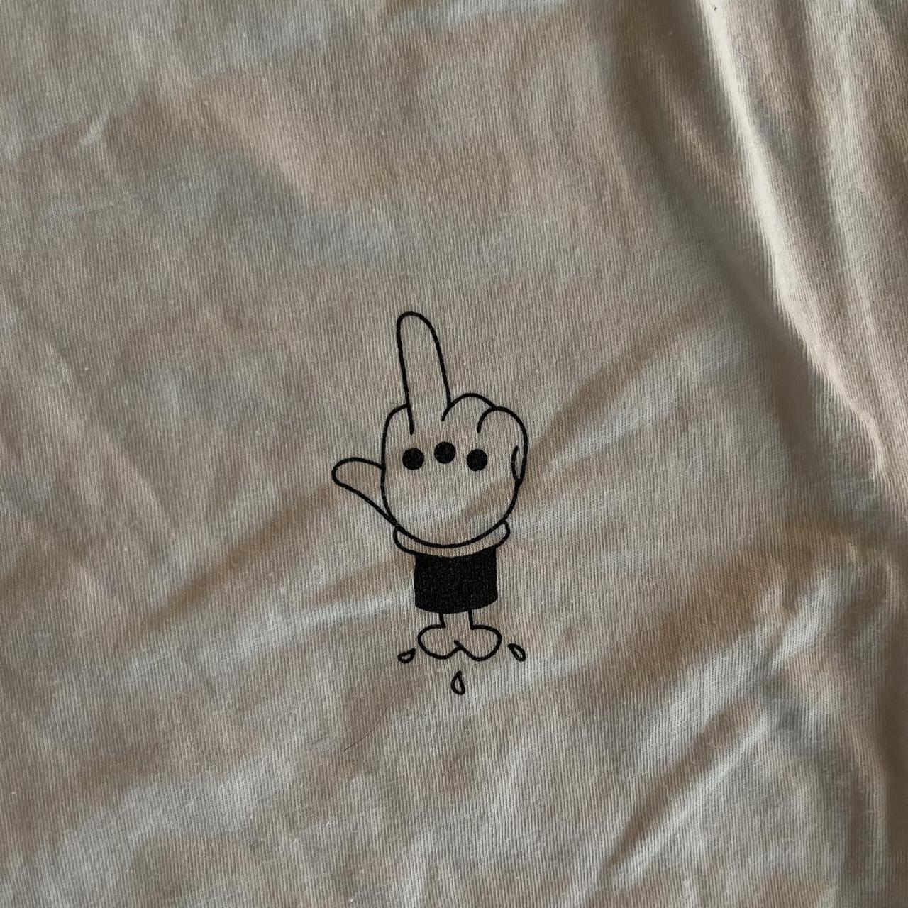 🖕🏻 Average Fiend white middle finger art shirt! fits... Depop